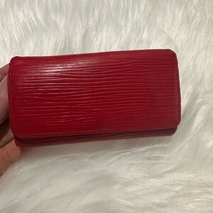 Louis Vuitton Epi Key Wallet Key Case 4 Hooks Leather Red l